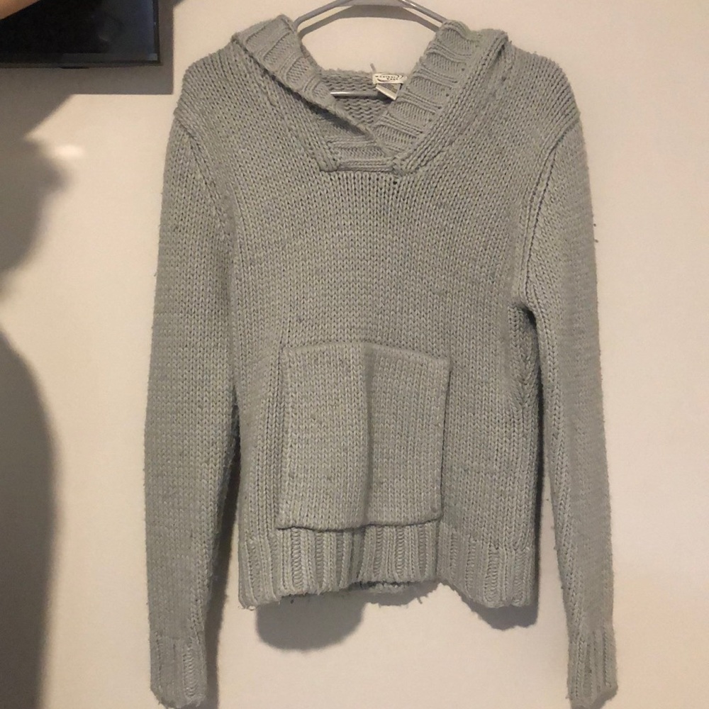 Weather vane hooded grey sweater